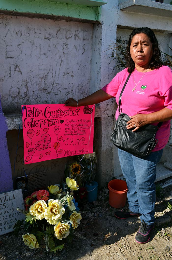 María Villa Reyes, abuela de Héctor de Jesús Arana Hernández, El Ticua. Foto: Sanjuana Martínez 