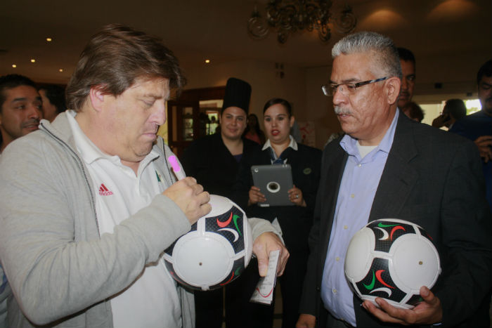 Miguel el "Piojo" Herrera inauguró en Ciudad Juárez la Expo Fútbol  FOTO: NACHO RUIZ /CUARTOSCURO.COM