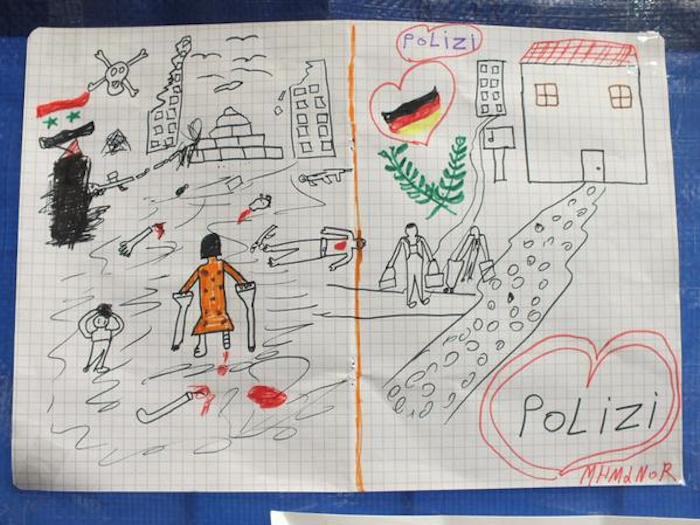 El Dibujo De Un Niño Sirio Sobre La Tragedia De Su Pueblo Conmueve Al Mundo Foto bpol by