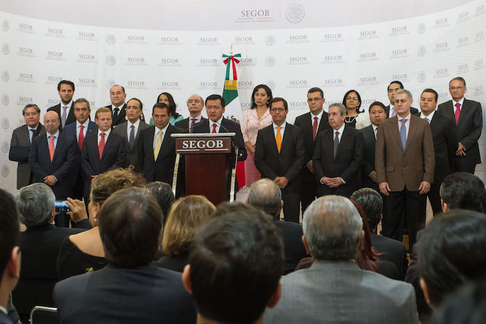 Esta tarde el Secretario de Gobernación, Miguel Ángel Osorio Chog, nombró a ocho nuevos funcionarios en su dependencia. Foto: Cuartoscuro