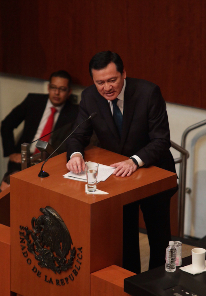 El Secretario De Gobernación Miguel Ángel Osorio Chong Compareció Hoy Ante El Senado De La República Foto Francisco Cañedo Sinembargo