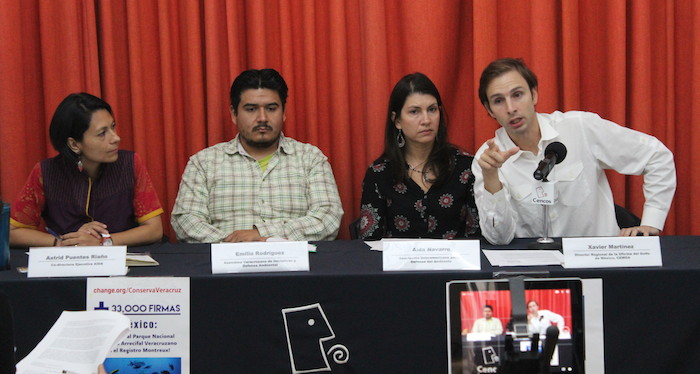 En conferencia, organizaciones denunciaron incumplimiento del Gobierno para proteger ecosistemas en Veracruz. Foto: CEMDA