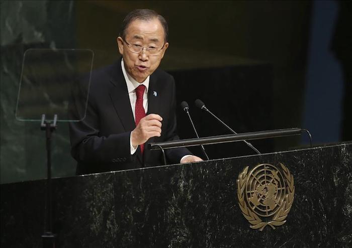 El Secretario General De La Onu Ban Ki moon Durante Su Intervención En El Debate Anual De Alto Nivel De La Asamblea General Celebrado En Su Sede De Nueva York Estados Unidos Este De Septiembre De Foto Efe