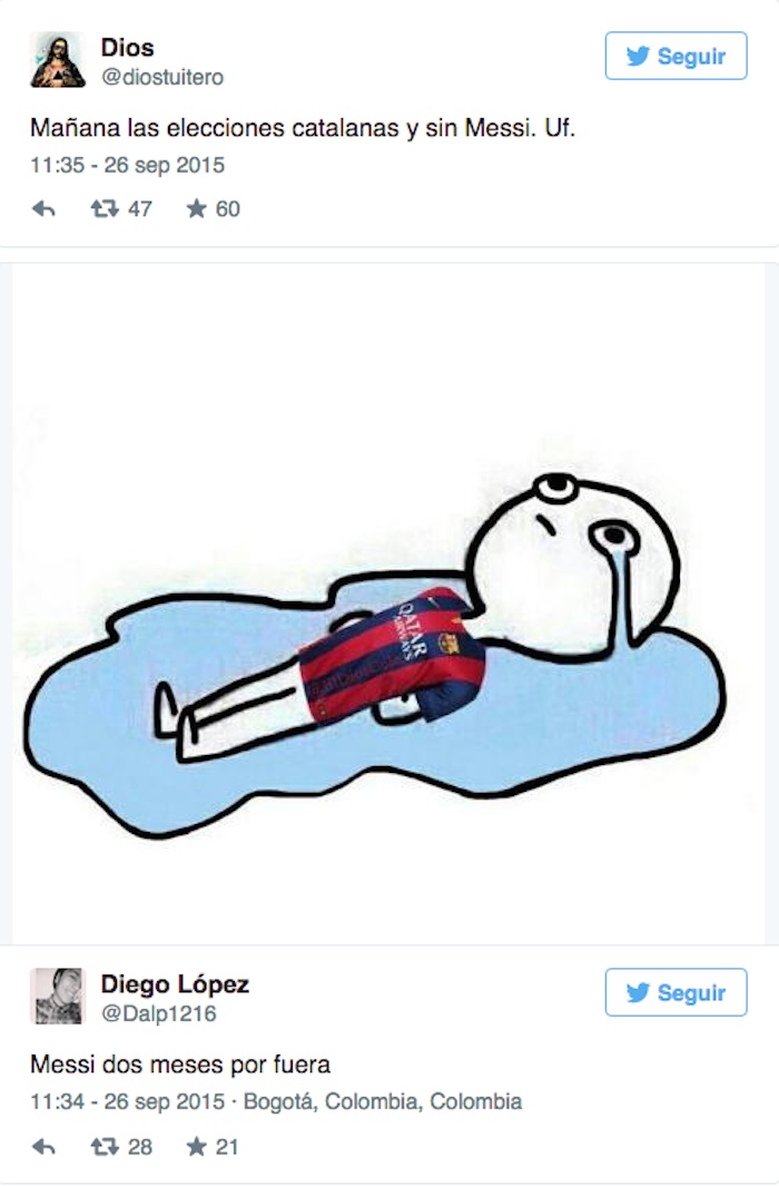 Las Redes Sociales Se Llenan De Memes Ante Lesión De Lionel Messi Foto Captura De Pantalla