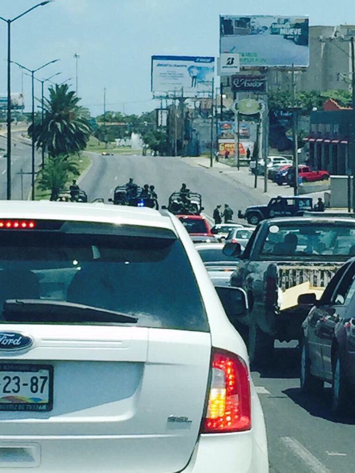 Operativo de seguridad implementado en Tamaulipas por fuerzas federales tras captura de  líder del Cartel del Golfo. 15 de agosto. Foto: Cuartoscuro.