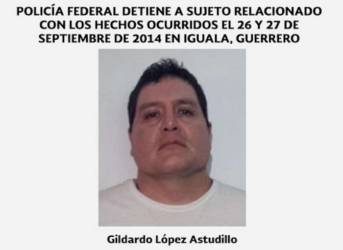 Gildardo López Astudillo, presunto implicado en la desaparición de los 43 normalistas. Foto: Twitter @PGR_mx