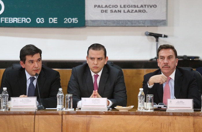 Fernando Aportela Subsecretario De Hacienda Fernando Galindo Subsecretario De Egresos Y El Ahora Magistrado Del Tribunal Fiscal De La Federación Javier Laynez Se Reunieron Ante La Comisión De Presupuesto Y Cuenta Pública De La Cámara De Diputados Para Aclarar Las Medidas De Ajuste Al Gasto Público Durante Anunciado El Pasado El Viernes Foto Cuartoscuro