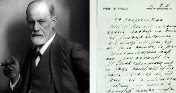 Los Originales De Las Tres Cartas Inéditas Escritas Por Freud Se Exponen En El Marco De La Muestra''Construcciones del Psicoanálisis en Argentina'' en el Espacio Cultural Universitario (ECU), Rosario, Argentina. Foto: especial