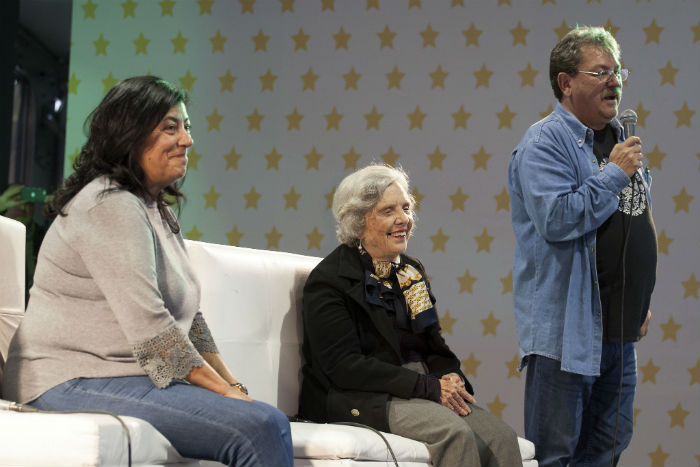 Grandes, Poniatowska y Taibo II, un lujo en la feria del libro que concluyó el domingo. Foto: Especial