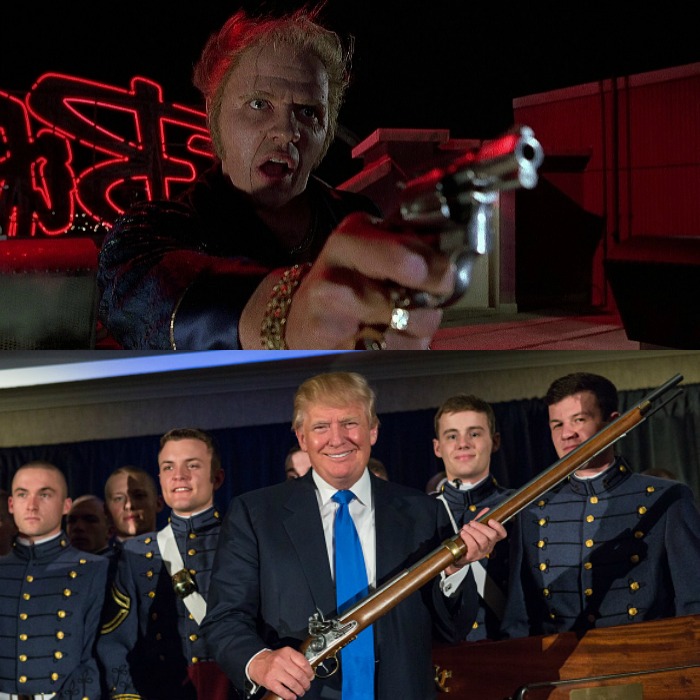 Comparativo De La Violencia Del Villano De Back to the Future Y Las Acciones De Donald Trump Foto Especial