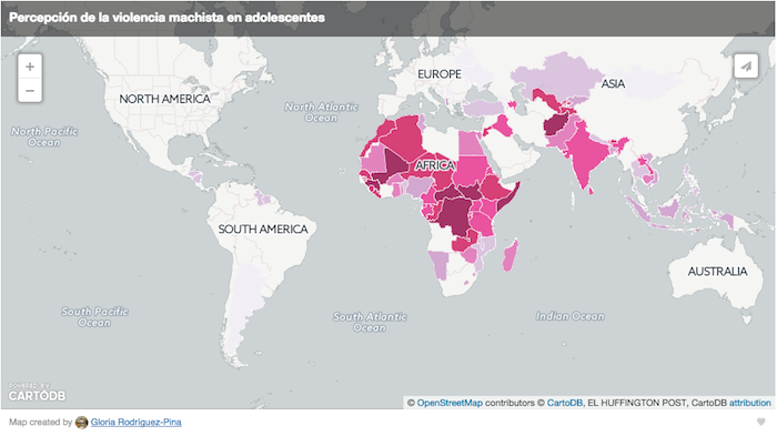 El Mapa Muestra Los Principales Países Donde Las Niñas Sufren Violencia Por Parte De Los Hombres Foto Captura De Pantalla