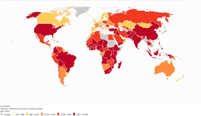 Este Mapa Recoge Los Millones De Niñas No Escolarizadas Foto Captura De Pantalla