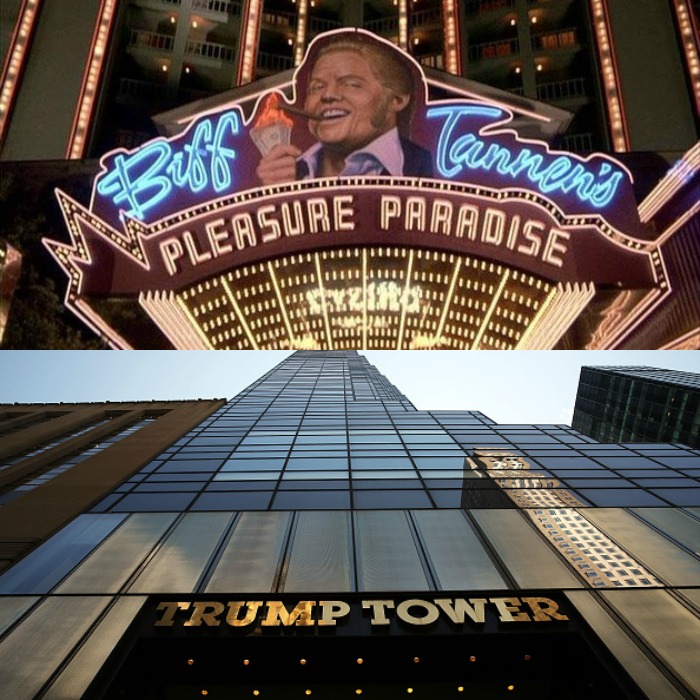 Comparativo De La Torre De Biff Tannen Y La De Trump Foto Especial