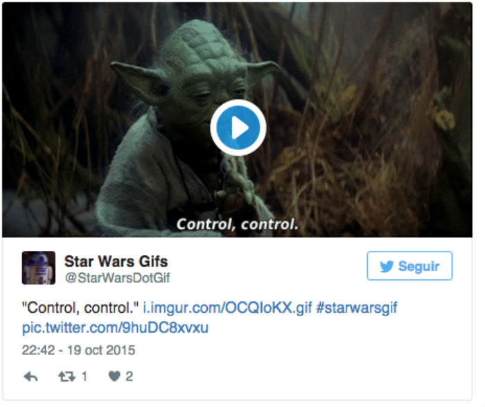 Star Wars Es Uno De Los Filmes Preferidos De Los Amantes De Los Gif Foto Twitter