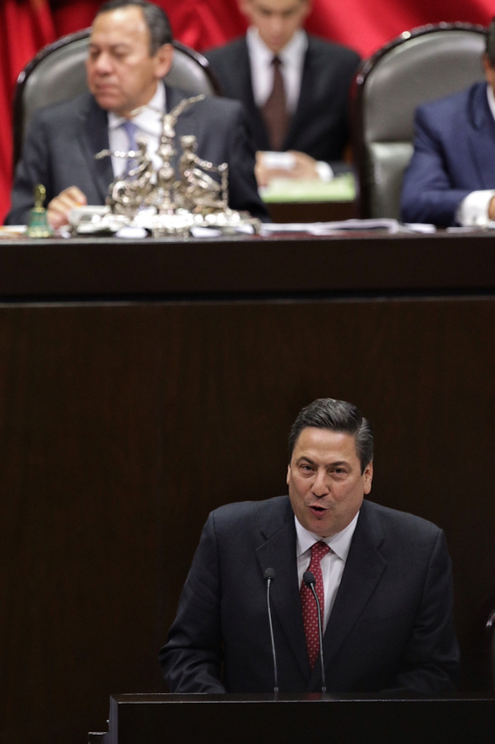 El Diputado Baltazar Hinojosa Ochoa durante la sesión ordinaria de la Cámara de Diputados. Foto: Francisco Cañedo, SinEmbargo