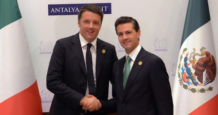 El Presidente Del Consejo De Ministros De Italia Matteo Renzi Junto Al Presidente Enrique Peña Nieto Durante Su Participación En La Cumbre Del G Foto presidenciamx