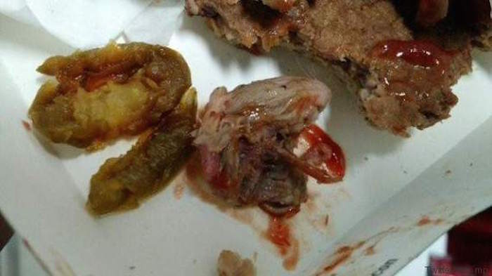 Cabeza De Rata Dentro De Hamburguesa mcdonald's México)