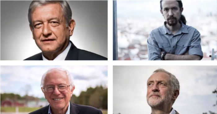 Monreal incluyó a AMLO en una nueva corriente de pensamiento junto a Sanders, Iglesias y Corbyn. Foto: Tomada de blog de Ricardo Monreal