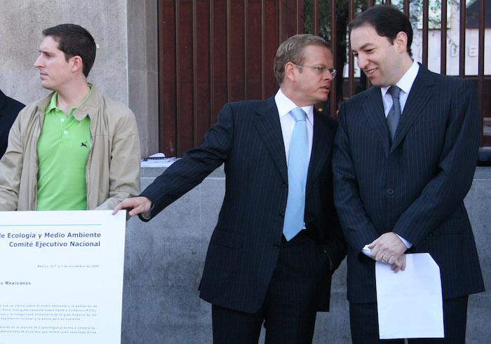 En el 2009, los senadores del Partido Verde, Arturo Escobar y Jorge Legorreta Ordorica. Foto: Cuartoscuro