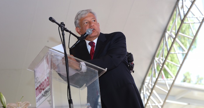 Andrés Manuel López Obrador, presidente del Comité Ejecutivo Nacional (CEN), llamó hoy a todos los miembros del partido a fortalecer la organización de Morena rumbo a las elecciones presidenciales de 2018. Foto: Amlo.org