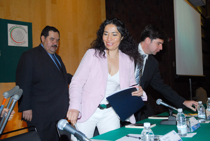 Ruth Zavaleta Salgado entró a la Segob junto con Arturo Escobar y Vega. Foto: Cuartoscuro