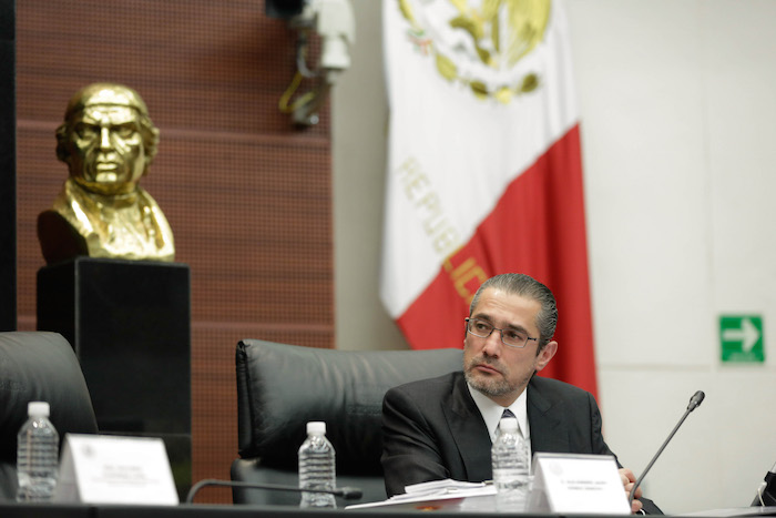 El actual Procurador mexiquense en su comparecencia ante senadores. Foto: Especial