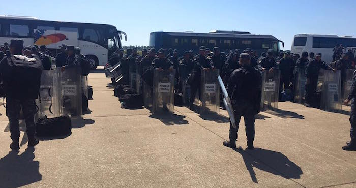 Elementos De La Policía Federal Llegaron Desde Ayer a Guerrero Para Vigilar La Evaluación Docente En El Estado Foto Facebook