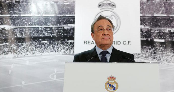 Pese a la defensa por parte del presidente del Real Madrid, el Juez favoreció al Cádiz. Foto: @realmadrid 