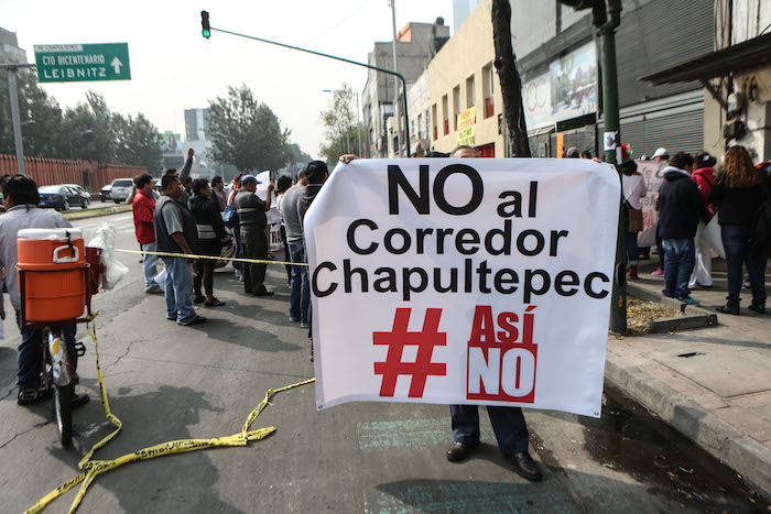 Vecinos Opositores Al Corredor Cultural Chapultepec Durante La Protesta De Este Viernes Foto Francisco Cañedo Sinembargo