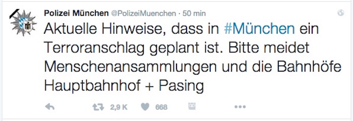 Foto Twitter Vía polizeimuenchen