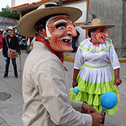 Danza de los viejitos con sus ma?scaras típicas. Foto tomada en Tixtla, Guerrero