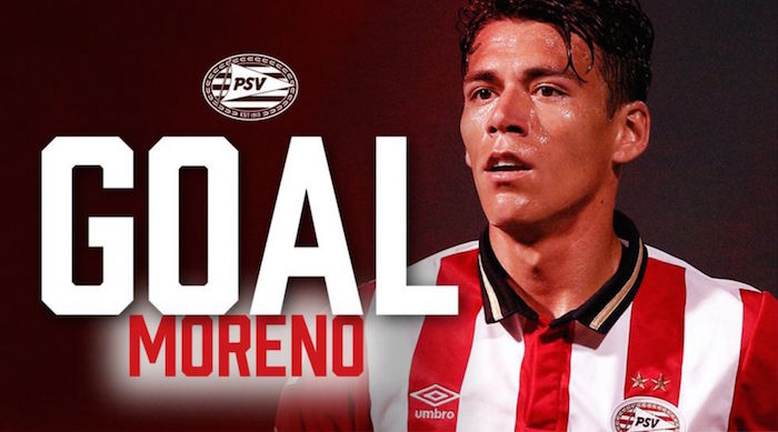 Moreno Celebró Por Partida Doble En El Encuentro Ante El Feyenoord Foto psv