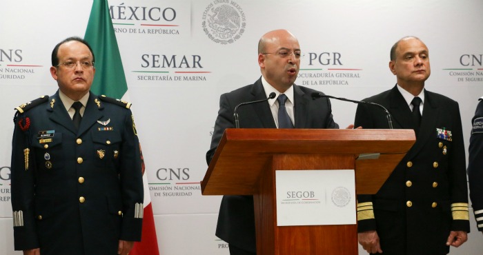 Renato Sales Heredia Comisionado Nacional De Seguridad En Conferencia De Prensa Confirmó La Detención De Tres Presuntos Secuestradores Foto Cuartoscuro