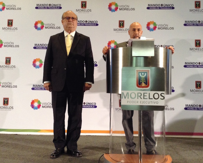 El Gobernador De Morelos Graco Luis Ramírez Y El Fiscal Javier Pérez Durón Ofrecieron Una Conferencia De Prensa En La Ciudad De México Foto Valentina López Sinembargo