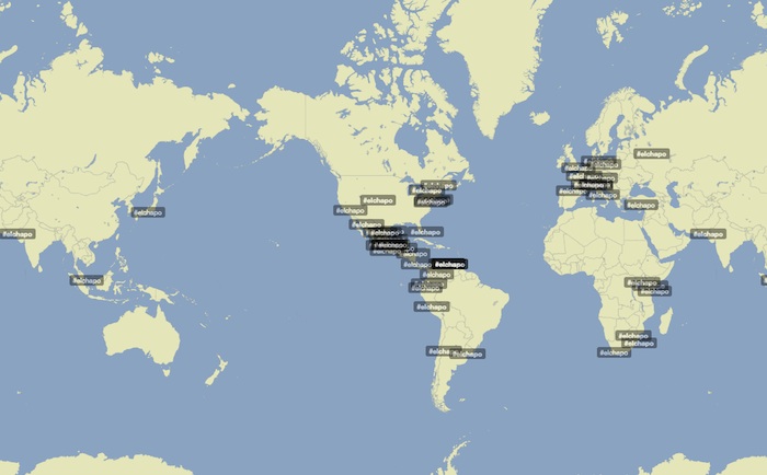 El Mapa Muestra Los Lugares En Los Que La Búsqueda De elchapo Fue Tendencia Foto Googlemap