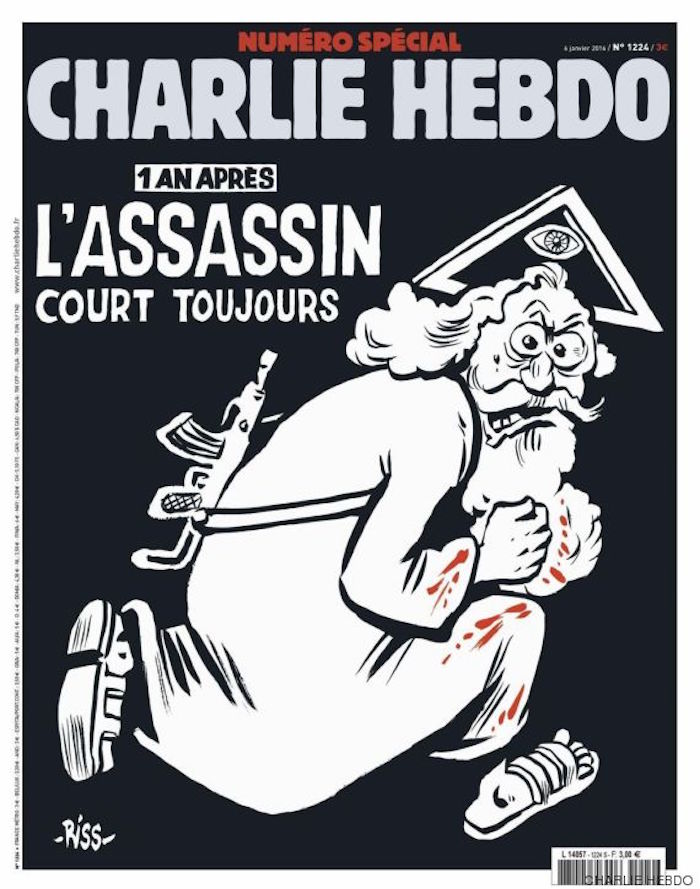 Publicación especial del semanario Charlie Hebdo a un año de los ataques terroristas. Foto: Charlie Hebdo 