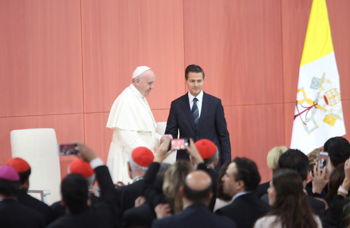 En el Palacio Nacional, el Papa también habló sobre la corrupción que sufre México. Foto: Francisco Cañedo, SinEmbargo 