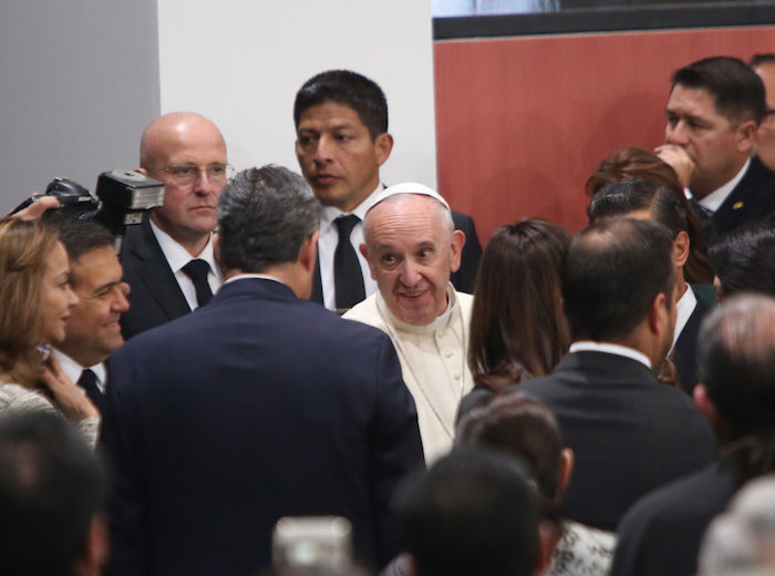 El Papa Francisco a su salida de Palacio Nacional. Foto: Francisco Cañedo, SinEmbargo 