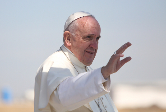 El Papa Francisco a su llegada a Ecatepec. Foto: Francisco Cañedo, SinEmbargo.