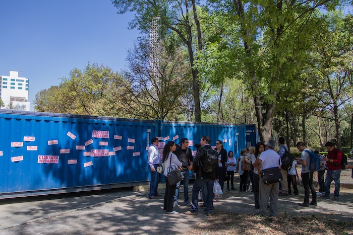 El Pasado De Febrero Ciudadanos Clausuraron Simbólicamente Las Obras De Construcción De La Rueda De La Fortuna Que Se Construye En La Primera Sección Del Bosque De Chapultepec Foto Cuartoscuro