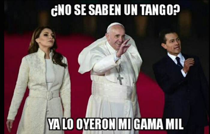 Usuarios de redes no dejaron pasar la oportunidad para crear memes alusivos a la vista del Papa Francisco. Foto: Especial