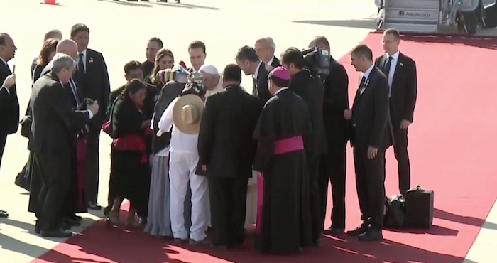 El Papa Fue Recibido Este Día Por El Gobernador Manuel Velasco Foto Especial