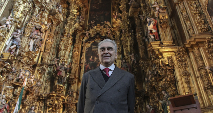 Rafael Tovar y de Teresa en la Catedral Metropolitana. Foto: Cuartoscuro