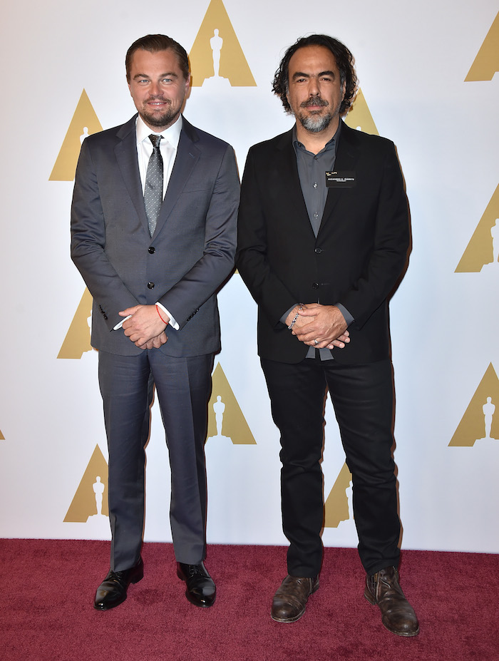 Dicaprio E ñárritu Posan Al Llegar Al Almuerzo Para Los Nominados Al Oscar Foto Jordan Straussap