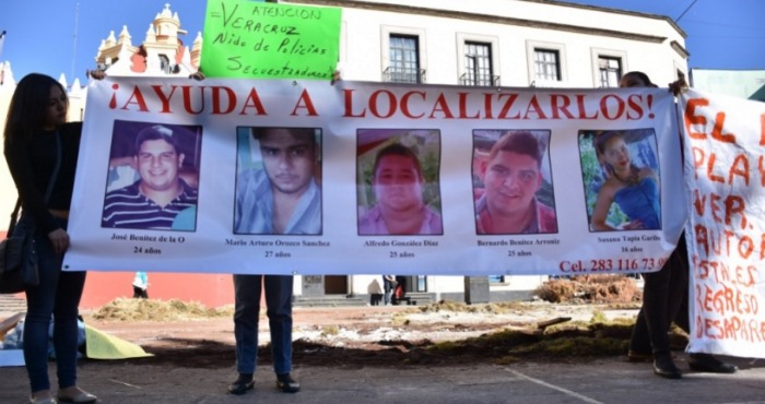 Los cinco jóvenes desaparecieron hace casi dos semanas en Tierra Blanca, Veracruz. Foto: Blog Expediente. 