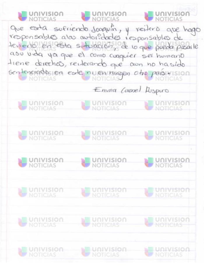 Texto Enviado a Univision Foto Especial