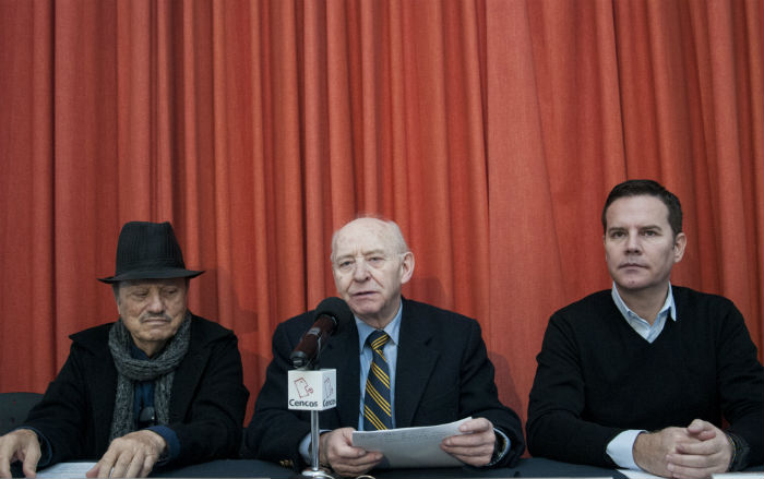 José Antonio Pérez Olvera y José Barba, ex legionaros de Cristo en México y el chileno Juan Carlos Cruz, victima de pederastia, persentaron en 2015 las cartas abiertas de víctimas de abusos sexuales de sacerdotes en Latinoamérica que le enviaron al Papa Francisco. Foto: Cuartoscuro 