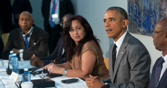 Obama Se Reunió Este Día Con Guillermo coco Fariñas Nelson Alvarez Matute Miriam Celaya González Y Manuel Cuesta Morúa Foto Ap