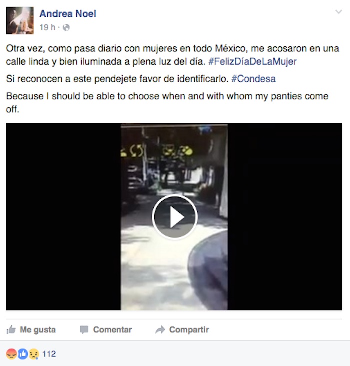 Uno de los mensajes escritos por la periodista en su muro de FB. Foto: Facebook