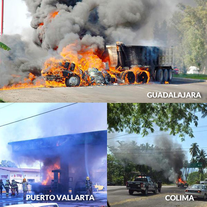 En mayo de 2015, el CJNG bloqueó por horas carreteras de Jalisco, Colima y Guanajuato. Foto: Especial